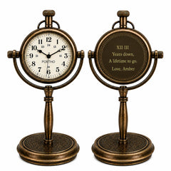 Personalized Brass Desk Clock BDC61