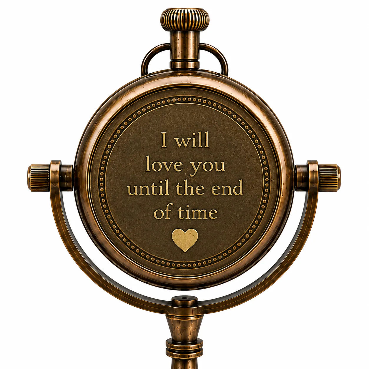 I will love you engraved clock back