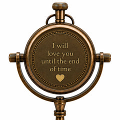 I will love you engraved clock back