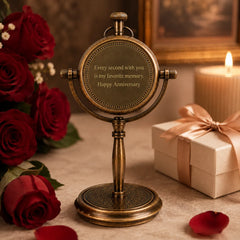Engraved anniversary clock lifestyle image