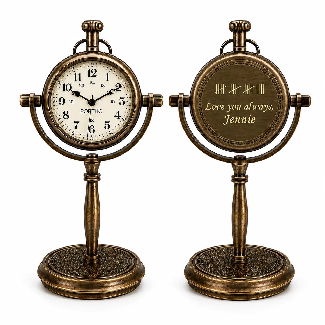 Personalized Desk Clock Gift for Anniversary BDC62