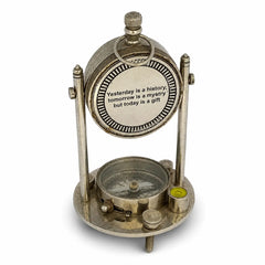 Personalised Vintage Desk Clock With Compass DCC0019