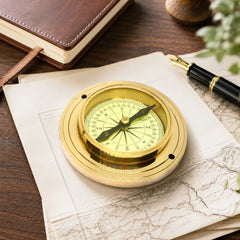 Boussole de bureau personnalisée avec boîte en bois personnalisée DC46