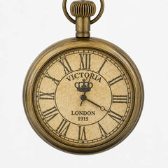 Close-up of Victoria London Roman numeral clock face TCC0018