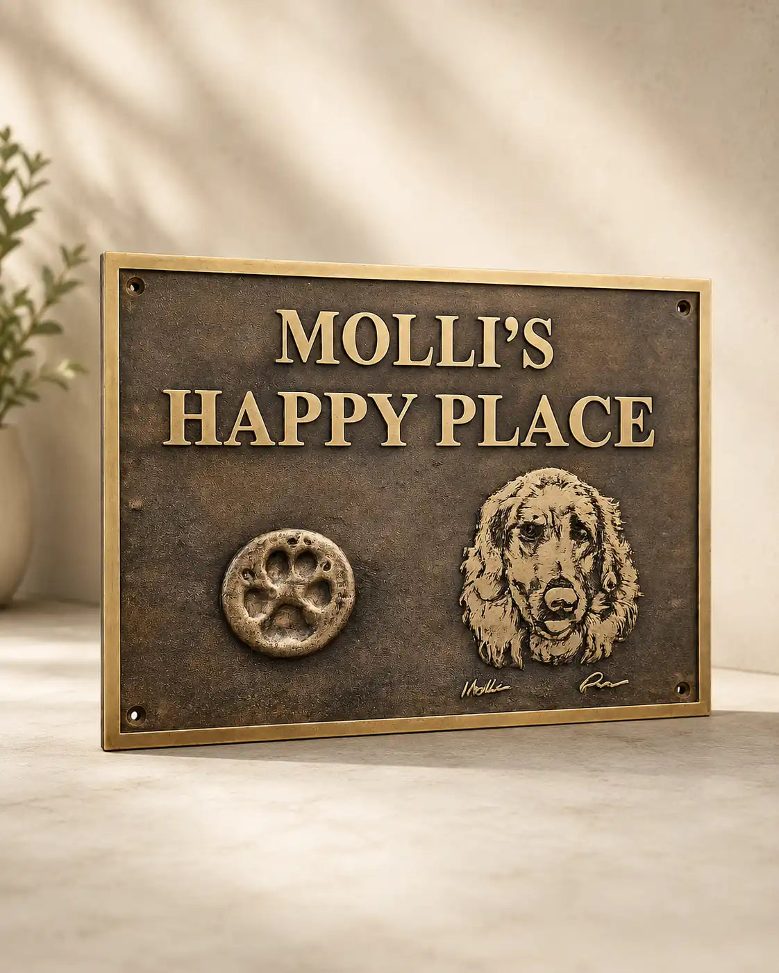 Bronze house number plaque designed for long-lasting outdoor use