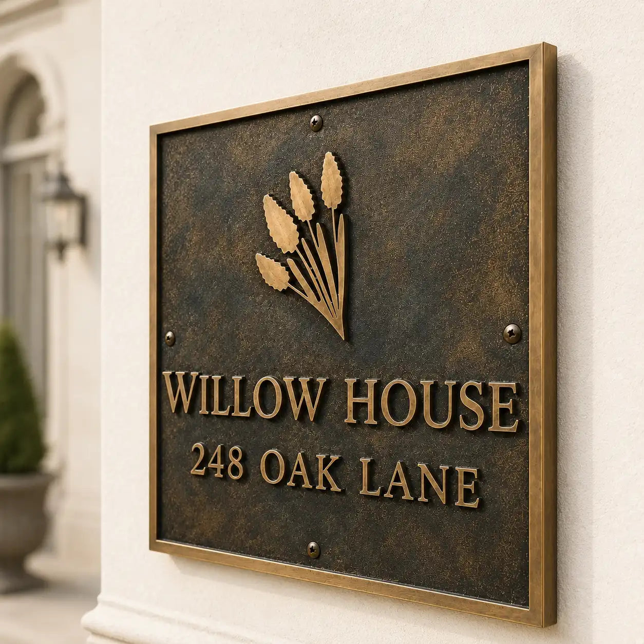 Premium Brass Address Plaques with Custom Address and Name