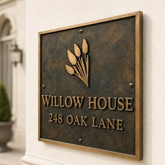 Premium Brass Address Plaques with Custom Address and Name