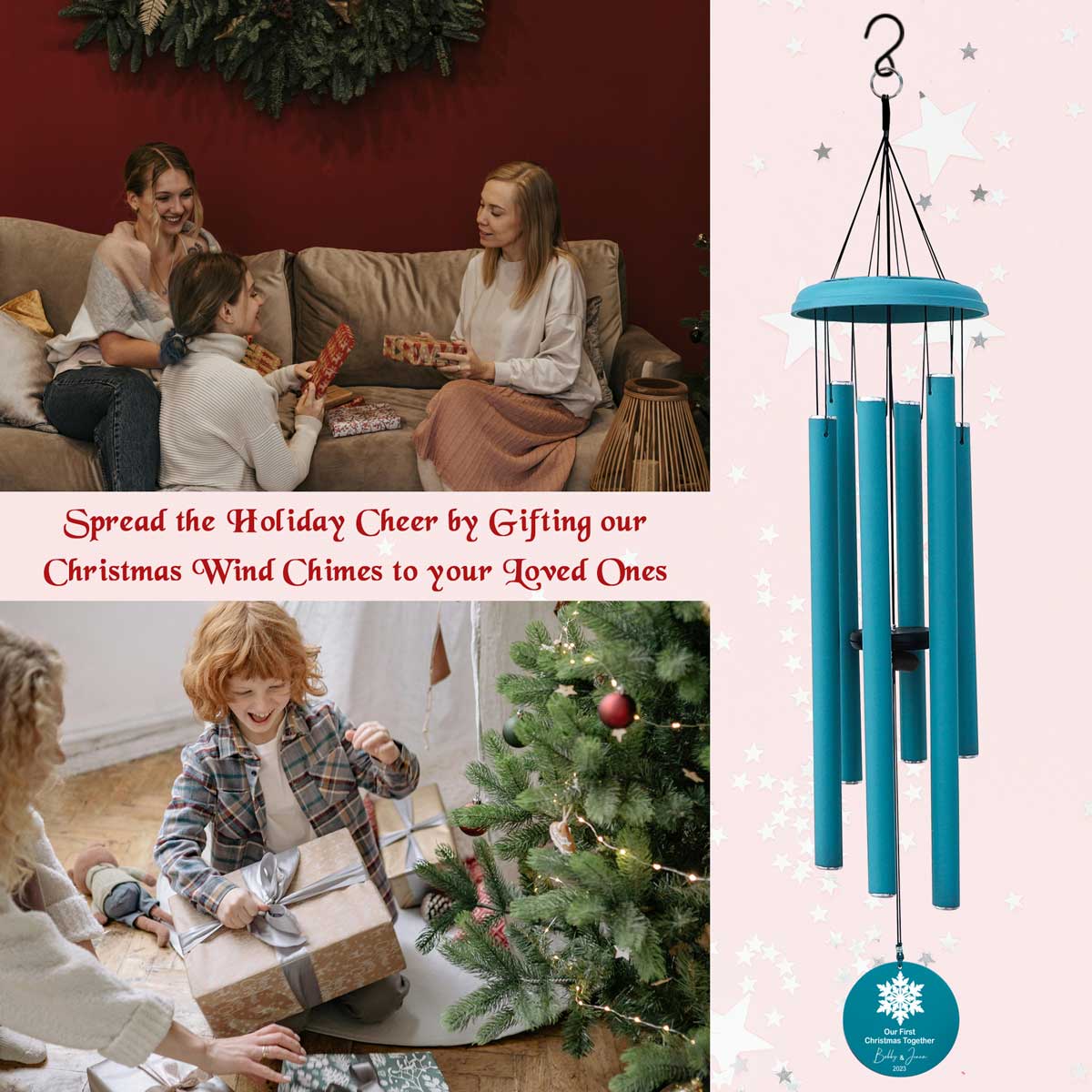 Christmas Wind Chime perfect for gift and decor 