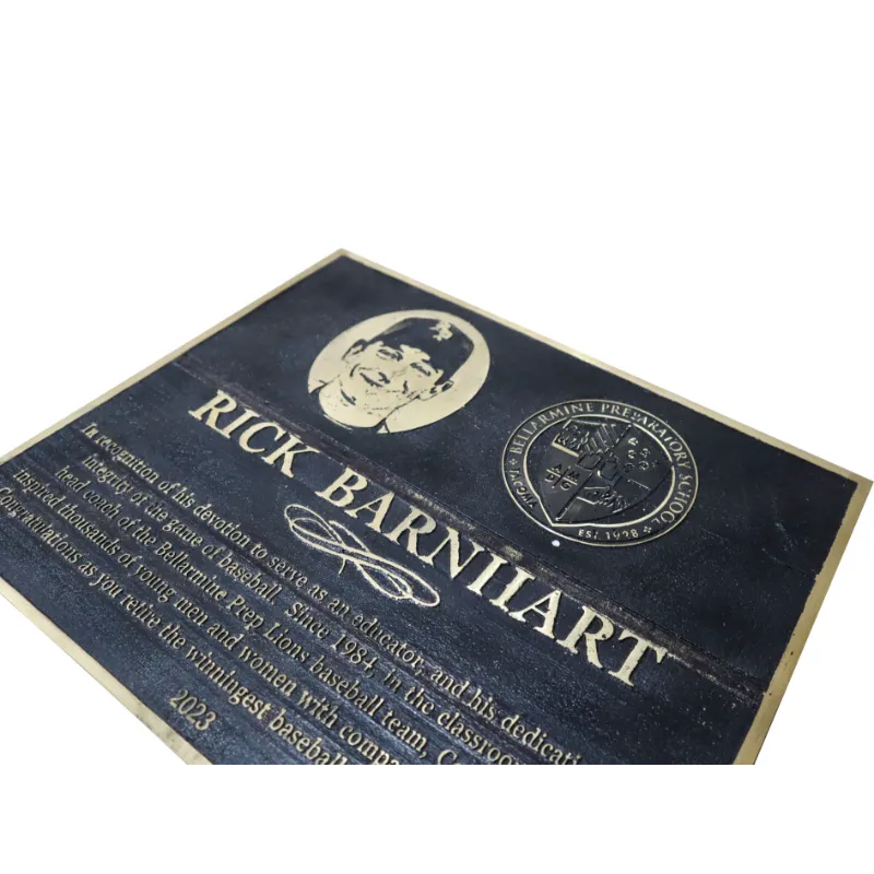 memorial bronze plaque signage 