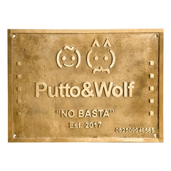 Placa de latón con logotipo de la empresa CLBP84