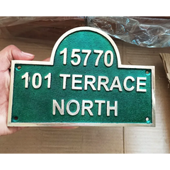 Custom Address Brass Plaque Plate ABP70