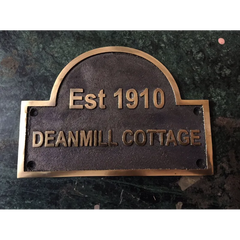 Custom Address Brass Plaque Plate ABP70