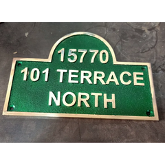 Custom Address Brass Plaque Plate ABP70