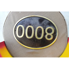 Oval Shape Brass Number Plaque Plate BNP72
