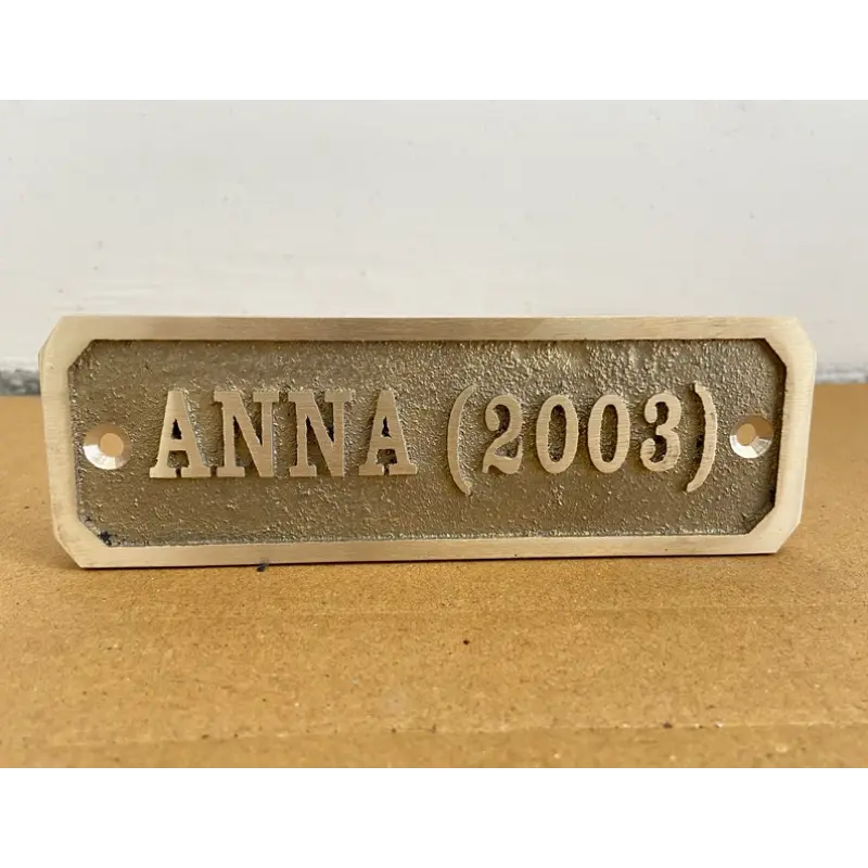 Brass Address Plaque with Name
