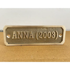 Brass Address Plaque with Name