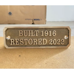 Custom Engraved Brass Plate Antique Finish