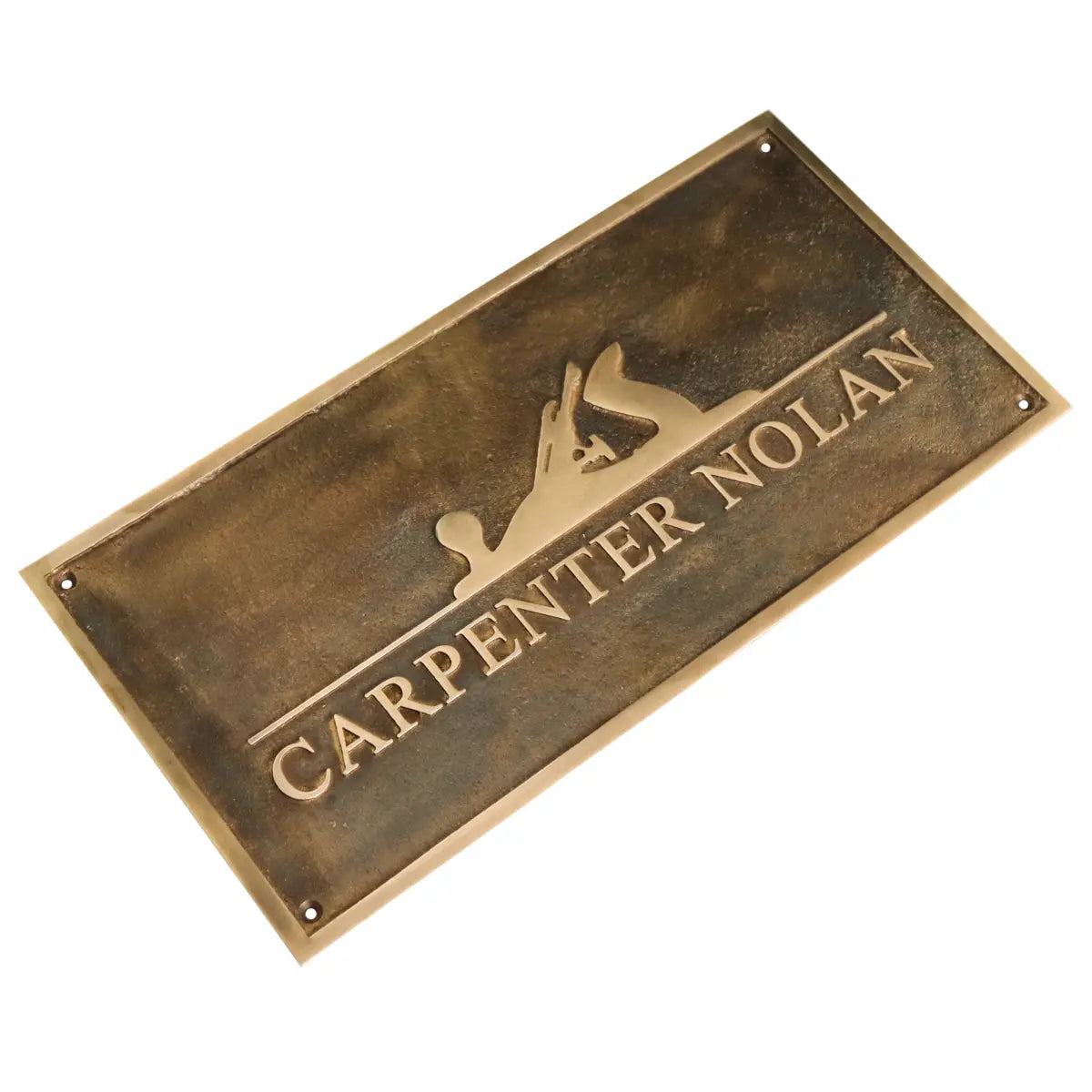 Bronze finish custom engraved plaque