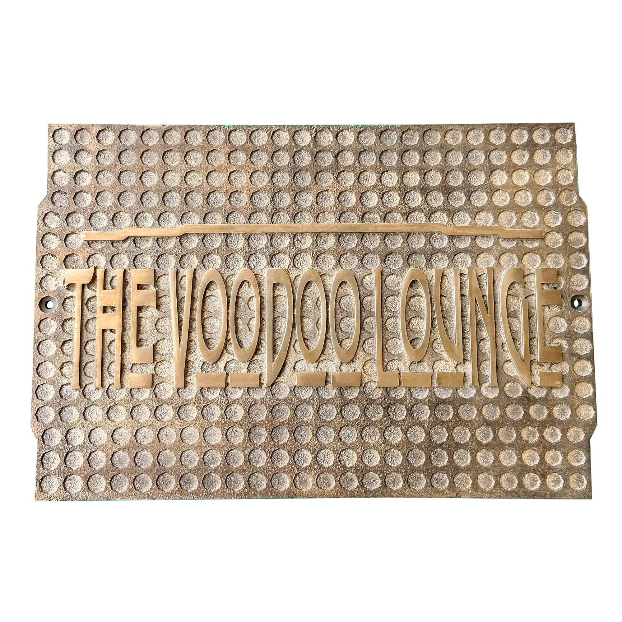 Handcrafted brass plaque with engraving