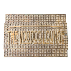 Handcrafted brass plaque with engraving