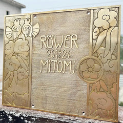 Engraved brass emblem plaque | Personalized logo plaque cast brass sign