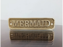 Outdoor Brass Door Sign with Mounting Hardware – Antique Finish