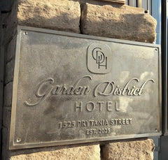 Brass house address plaque