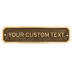 Custom Brass Door Sign – Personalized Engraved Address Plaque |