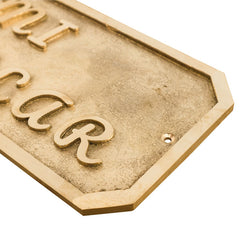 Placa de placa de letreros de puerta de latón fundido personalizada BP08