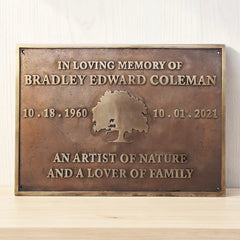 Bronze Memorial Plaque – Personalized Tribute Plaque