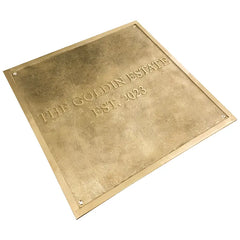 Customized brass plaque for home or office