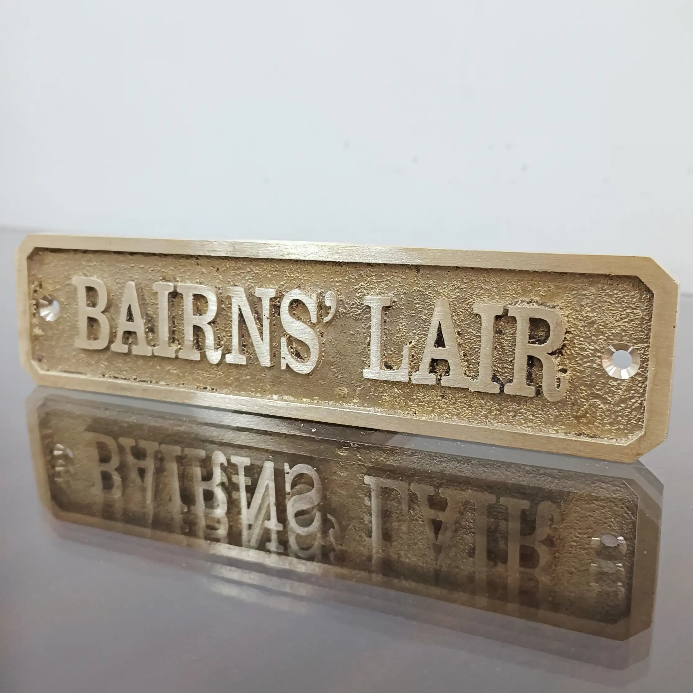 Polished Brass Finish Address Sign