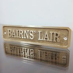 Polished Brass Finish Address Sign