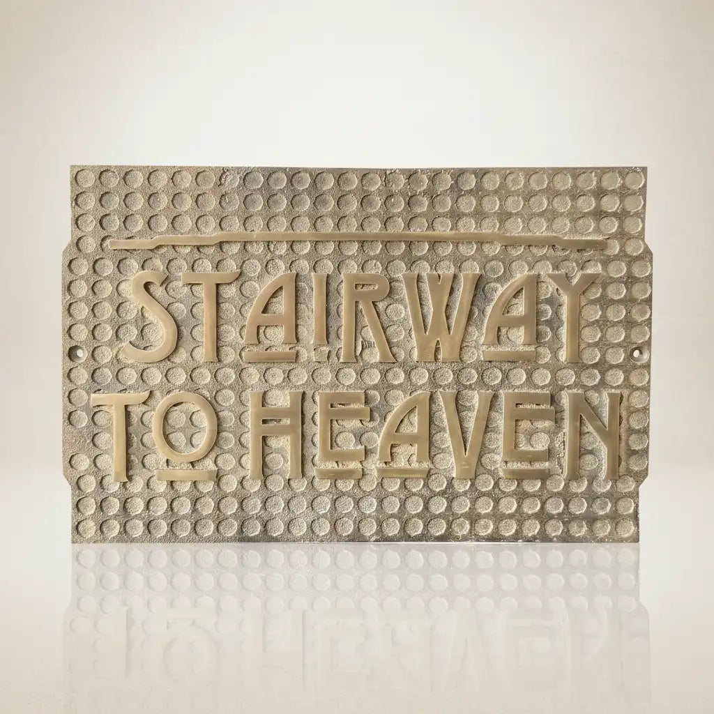 Custom brass name and address plaque