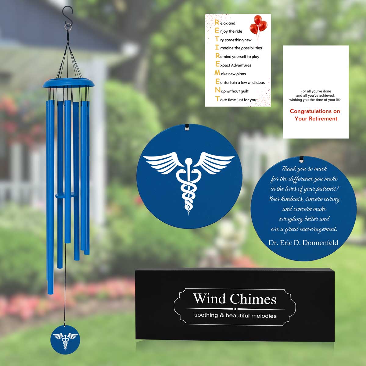 Personalized Doctor Retirement Wind Chime Gift