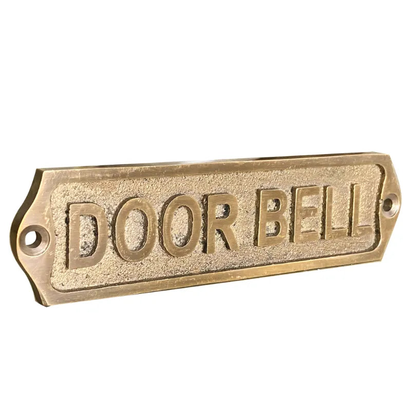 Door bell Brass Door Sign