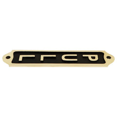 Weatherproof brass pull door sign
