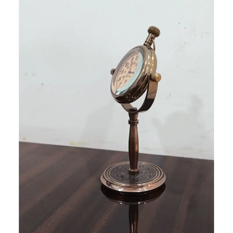 Engraved Brass Desk Clock ACP060