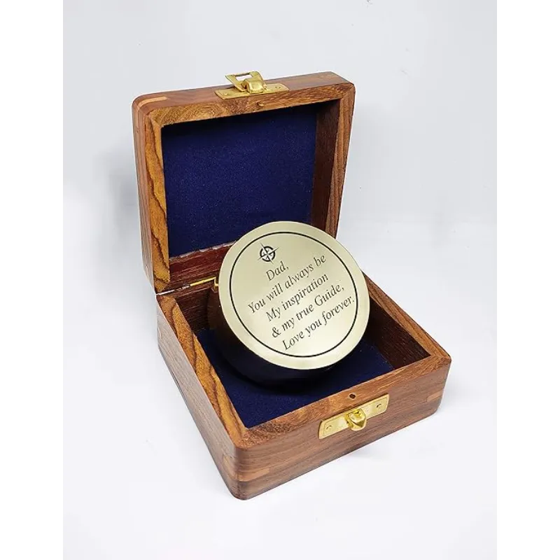 Engraved Sundial Compass Gift For Dad SCGD
