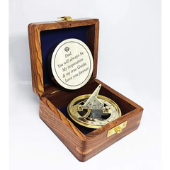 Brújula con reloj de sol grabado, regalo para papá SCGD