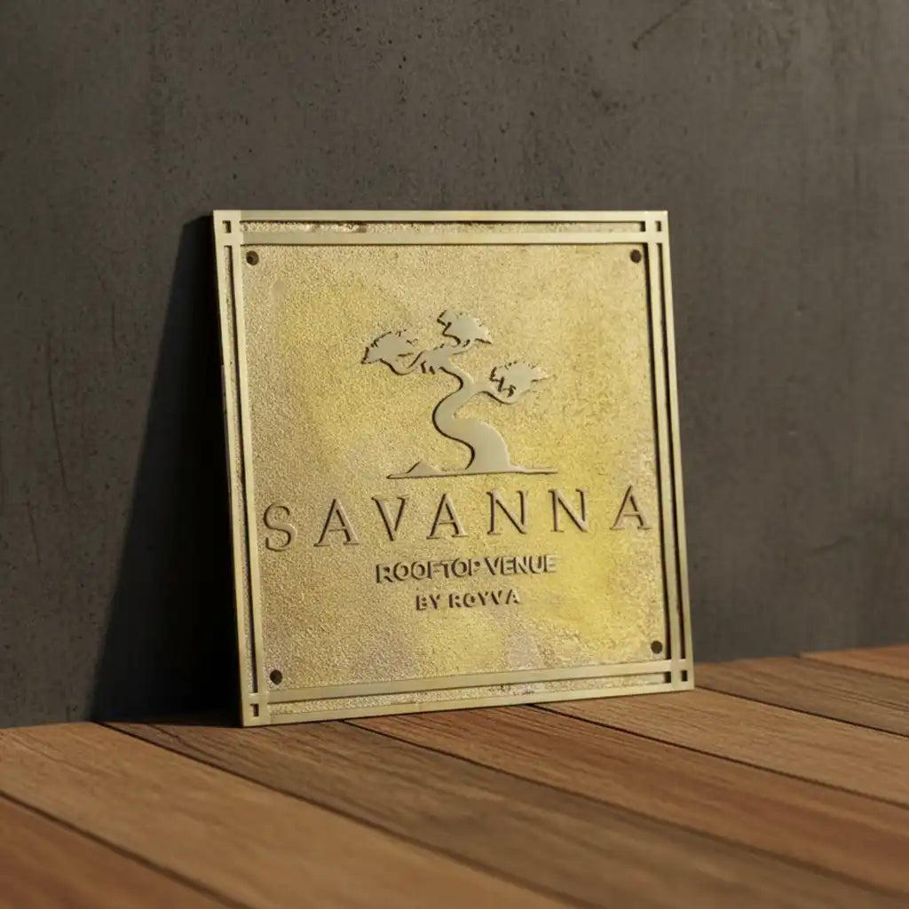 Custom Text Brass Plaque