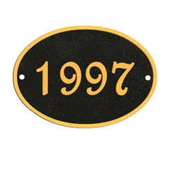 Oval Custom House Number Plaque – Brass Door Sign.