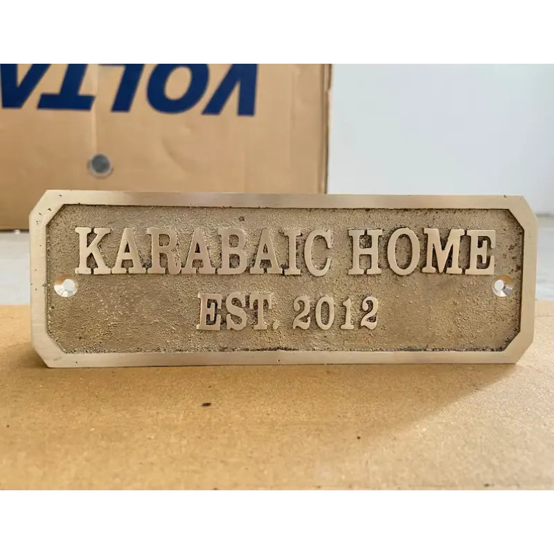Engraved Brass House Name Sign