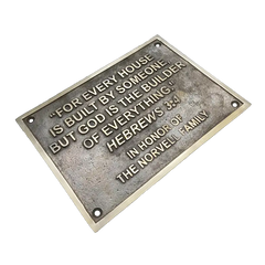 Personalized bronze brass address plaque