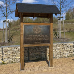 Personalized commemorative brass plate | Antique style donor plaque for institutions