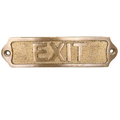 Exit Brass Plaques 22x5 cm
