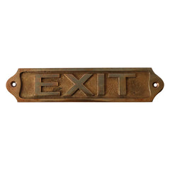 Exit Brass Door Sign - engraved door plaque