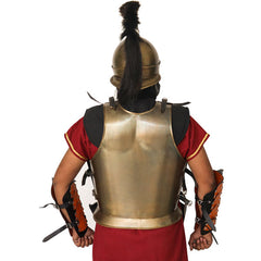 Combinaison d'armure en cuir avec armure corporelle en métal Sparta LFBA09