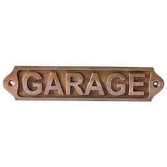 Plaque de garage en laiton 22x5 cm