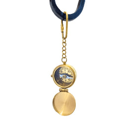 Golden Round Compass Brass Key Ring Keychain GRBK48